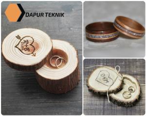 Kreatif, Membuat Cincin dan Tempat Cincin dari Kayu untuk Pasangan