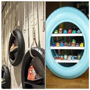 Cara Membuat Rak Gantung Dari Ban Mobil Bekas