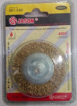 Jason Sikat Baja Bulat Tangkai 63mm